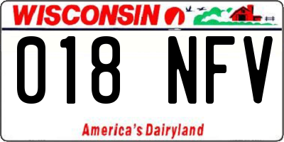 WI license plate 018NFV