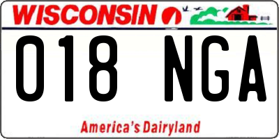 WI license plate 018NGA