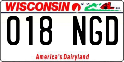 WI license plate 018NGD