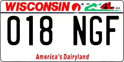 WI license plate 018NGF