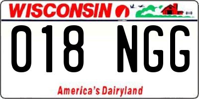 WI license plate 018NGG