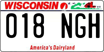 WI license plate 018NGH