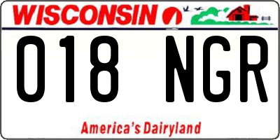 WI license plate 018NGR