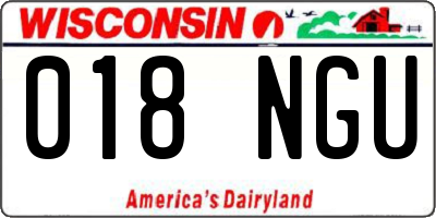 WI license plate 018NGU
