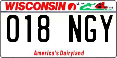 WI license plate 018NGY