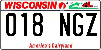 WI license plate 018NGZ