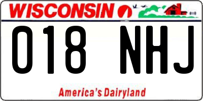 WI license plate 018NHJ