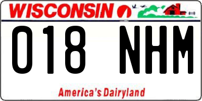 WI license plate 018NHM