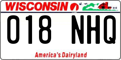 WI license plate 018NHQ