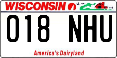 WI license plate 018NHU