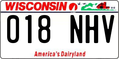 WI license plate 018NHV