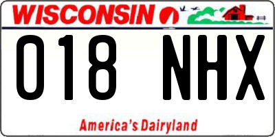WI license plate 018NHX