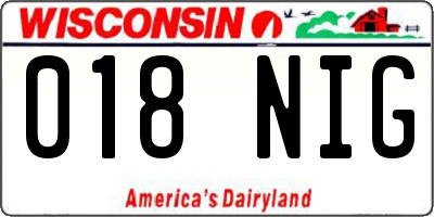 WI license plate 018NIG
