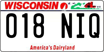 WI license plate 018NIQ