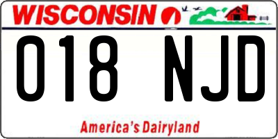 WI license plate 018NJD
