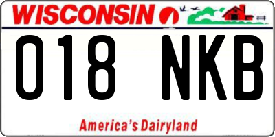 WI license plate 018NKB