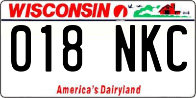 WI license plate 018NKC