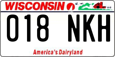WI license plate 018NKH