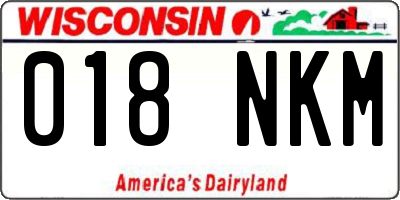 WI license plate 018NKM