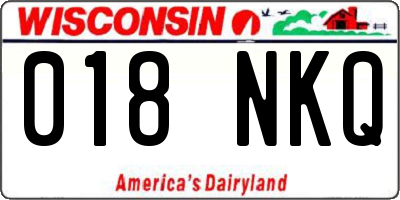WI license plate 018NKQ
