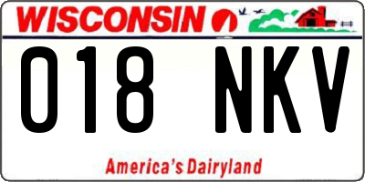 WI license plate 018NKV