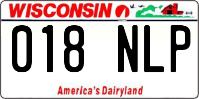 WI license plate 018NLP