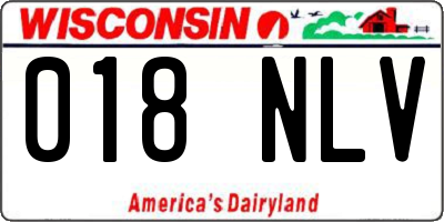 WI license plate 018NLV