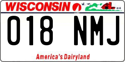 WI license plate 018NMJ