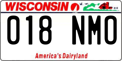 WI license plate 018NMO