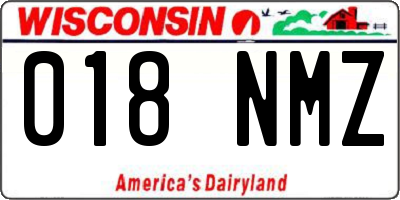WI license plate 018NMZ