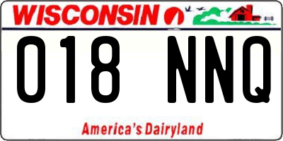 WI license plate 018NNQ
