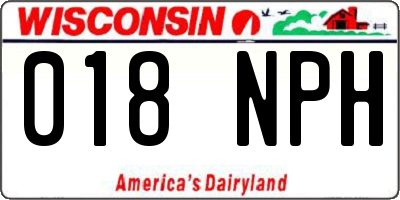 WI license plate 018NPH