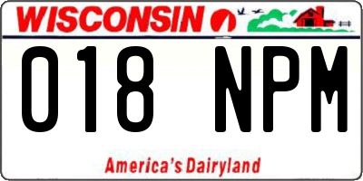 WI license plate 018NPM