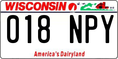 WI license plate 018NPY