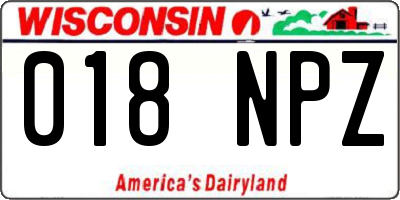 WI license plate 018NPZ
