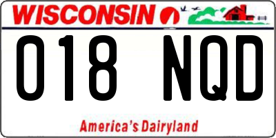 WI license plate 018NQD