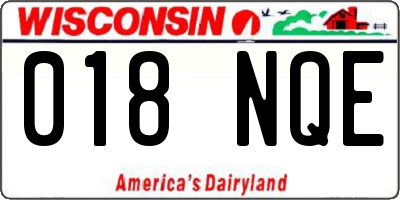 WI license plate 018NQE