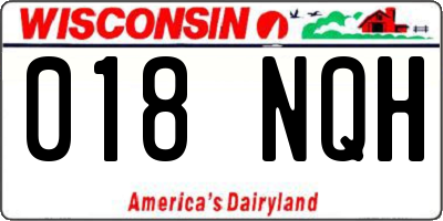 WI license plate 018NQH