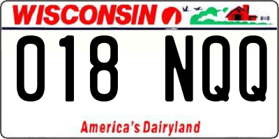 WI license plate 018NQQ