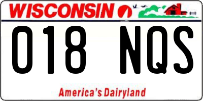 WI license plate 018NQS