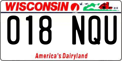 WI license plate 018NQU