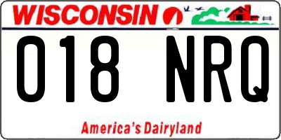 WI license plate 018NRQ