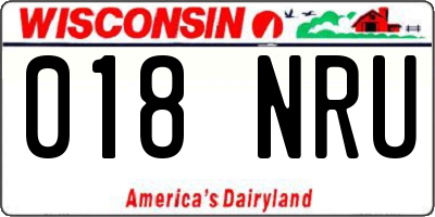 WI license plate 018NRU