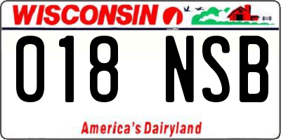 WI license plate 018NSB
