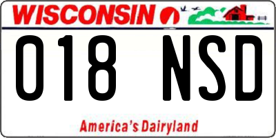 WI license plate 018NSD