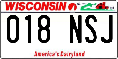 WI license plate 018NSJ