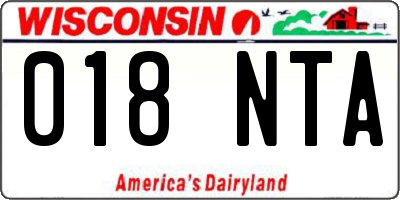 WI license plate 018NTA