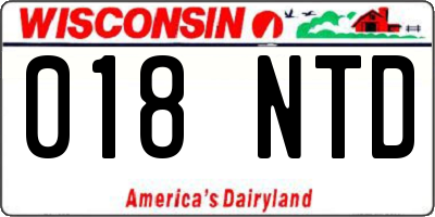 WI license plate 018NTD