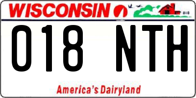 WI license plate 018NTH