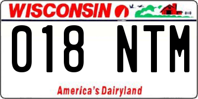 WI license plate 018NTM